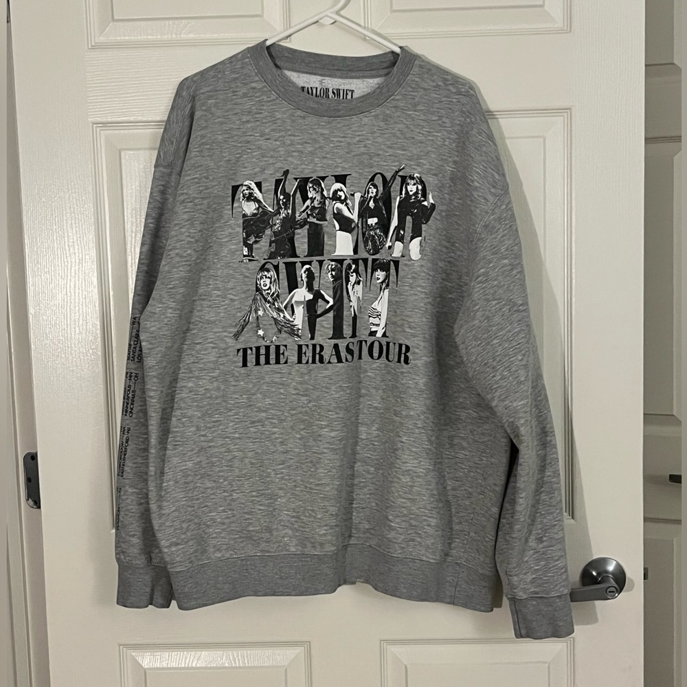 Taylor Swift The Eras Tour Grey Crewneck